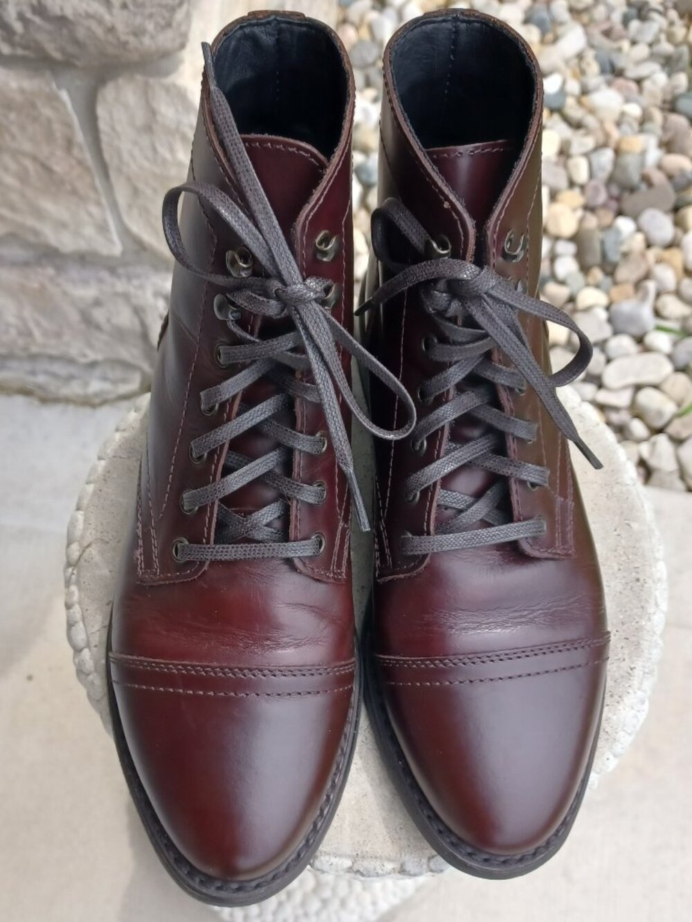 Thursday Boot Company Women's Brown Leather Captain Lace-up Boots US 8